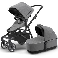 Детская коляска с люлькой Thule Sleek Black/Grey Melange TH 11000023